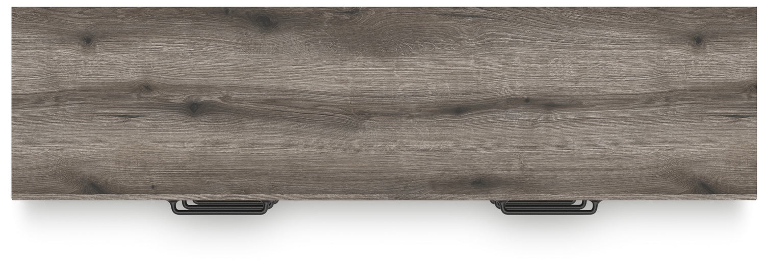 Graystorm Twin Panel Bed with Dresser and Nightstand in Brown Gray from Ashley - Luna Furniture
