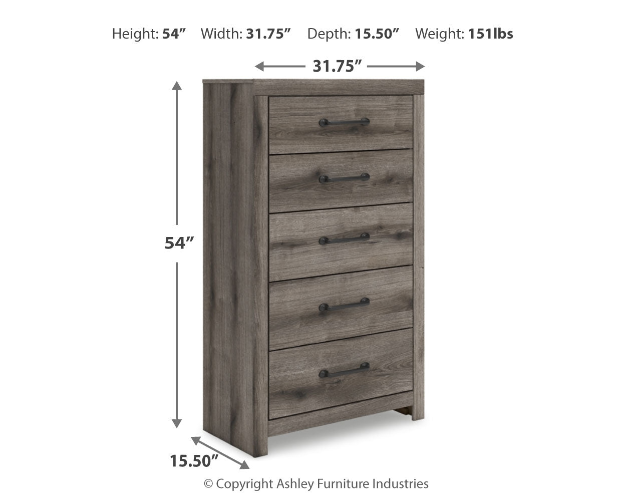 Graystorm Twin Panel Bed with Mirrored Dresser, Chest and Nightstand in Brown Gray from Ashley - Luna Furniture