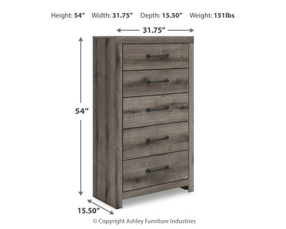 Graystorm Twin Panel Bed with Mirrored Dresser, Chest and Nightstand in Brown Gray from Ashley - Luna Furniture