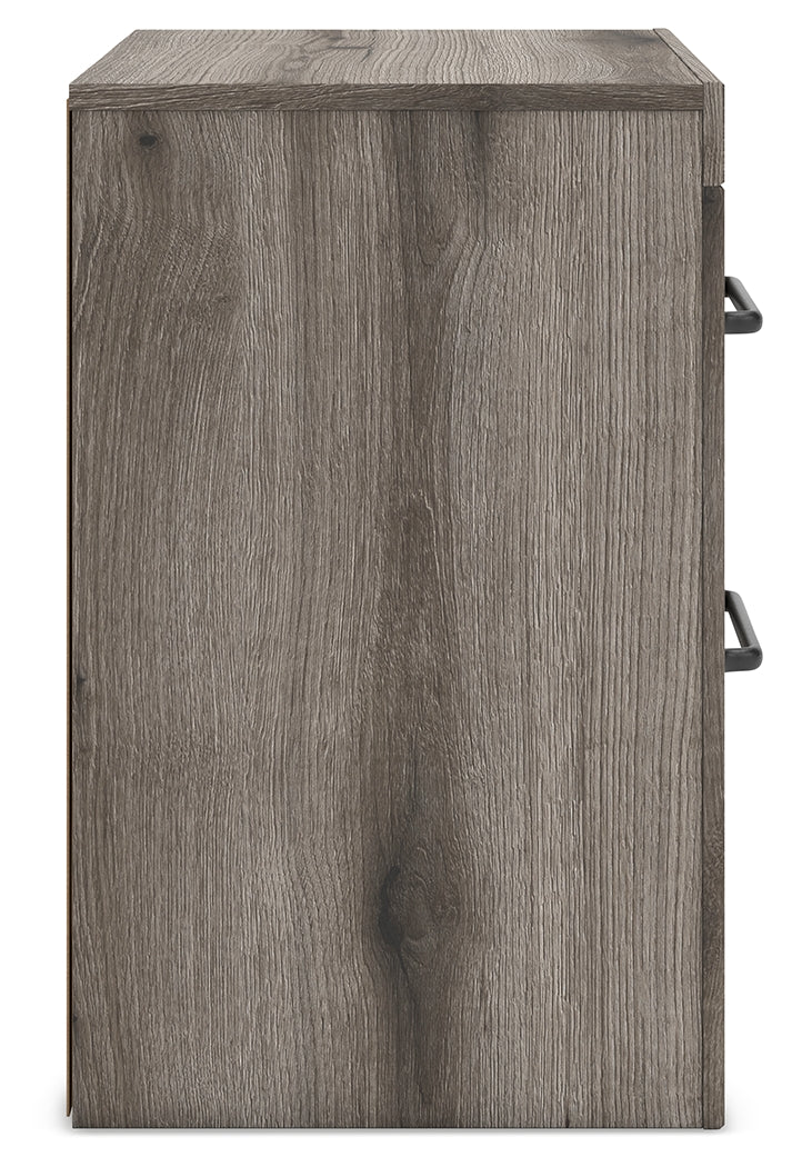 Graystorm Twin Panel Storage Bed with Dresser and Nightstand in Brown Gray from Ashley - Luna Furniture