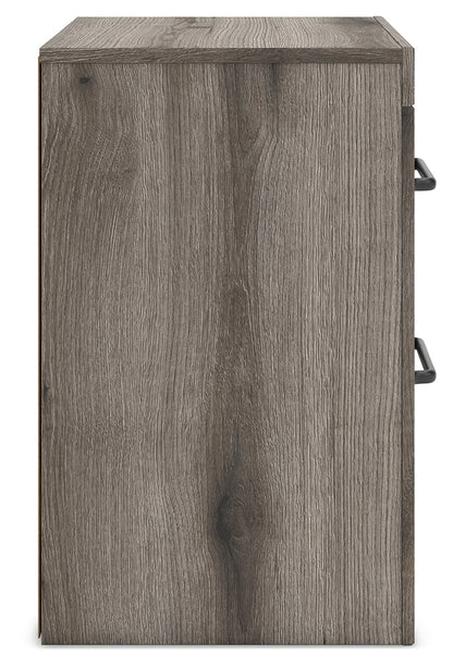 Graystorm Twin Panel Storage Bed with Dresser and Nightstand in Brown Gray from Ashley - Luna Furniture
