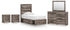 Graystorm Twin Panel Storage Bed with Mirrored Dresser and 2 Nightstands in Brown Gray from Ashley - Luna Furniture