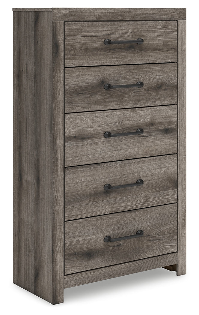 Graystorm Twin Panel Storage Bed with Mirrored Dresser, Chest and Nightstand in Brown Gray from Ashley - Luna Furniture