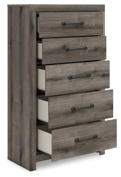 Graystorm Twin Panel Storage Bed with Mirrored Dresser, Chest and Nightstand in Brown Gray from Ashley - Luna Furniture
