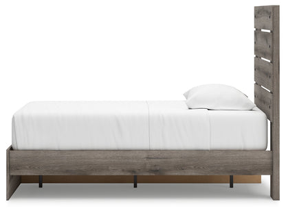 Graystorm Twin Panel Storage Bed with Mirrored Dresser, Chest and Nightstand in Brown Gray from Ashley - Luna Furniture