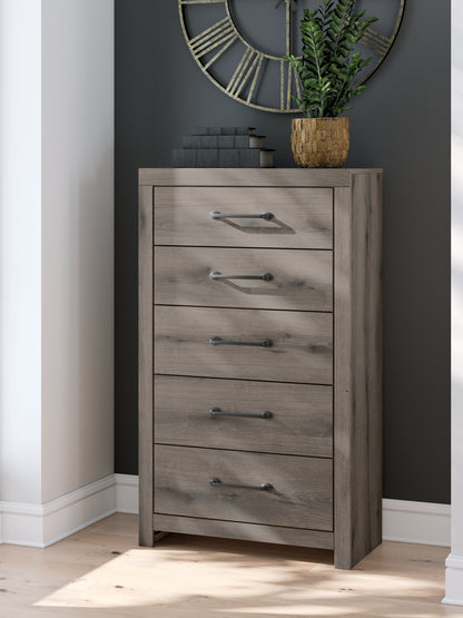 Graystorm Twin Panel Storage Bed with Mirrored Dresser, Chest and Nightstand in Brown Gray from Ashley - Luna Furniture