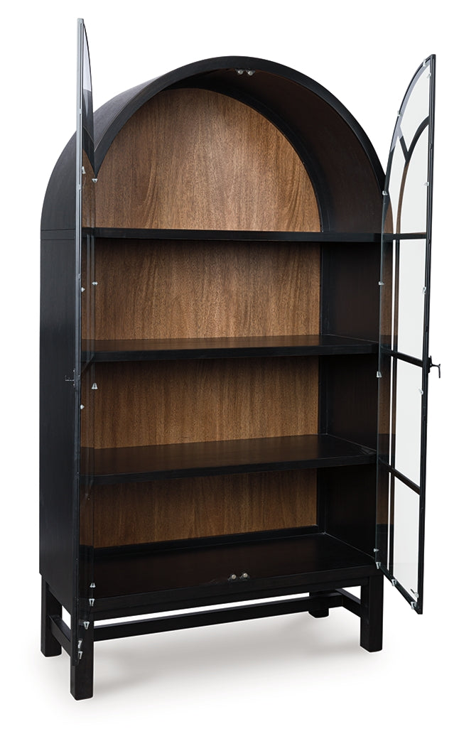 Greddinton Black/Brown Display Cabinet - PCD824-376