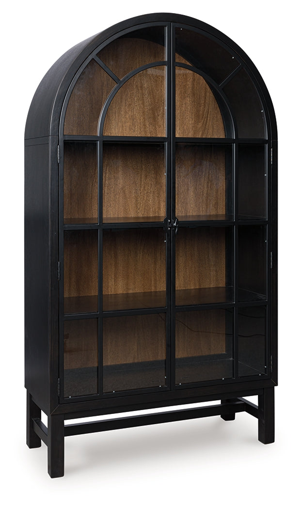 Greddinton Black/Brown Display Cabinet - PCD824-376