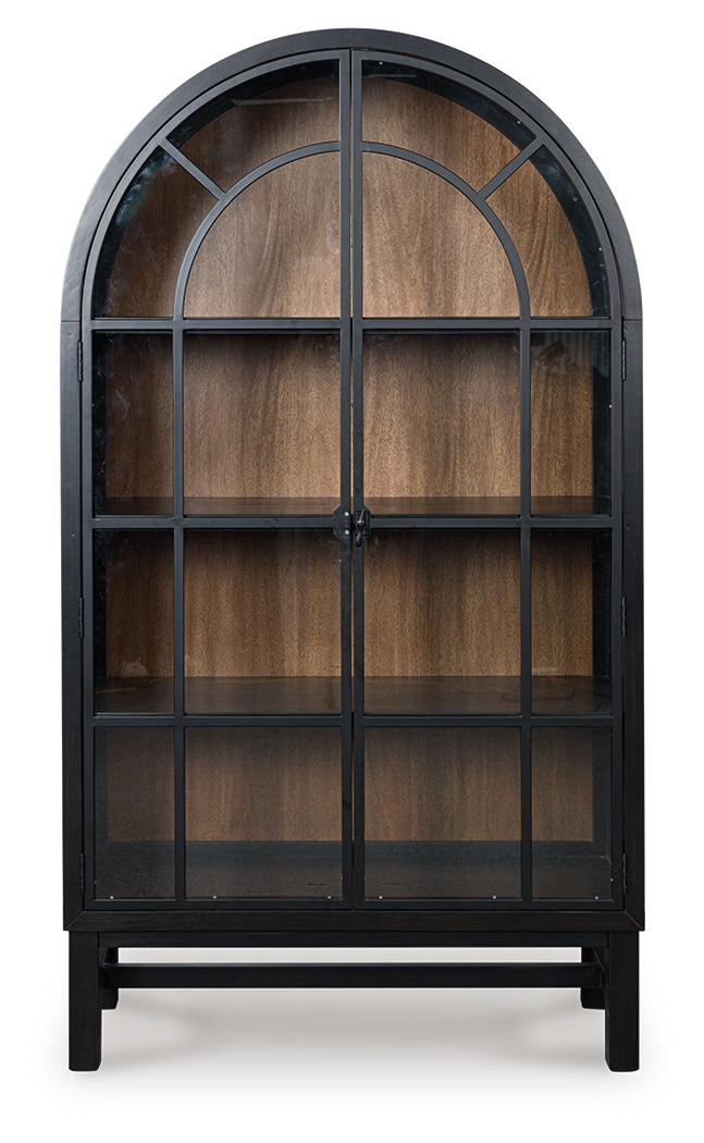 Greddinton Black/Brown Display Cabinet - PCD824-376