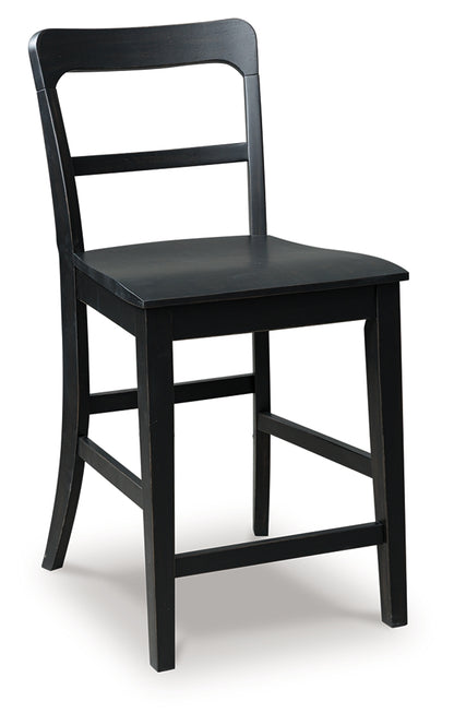 Greddinton Black Counter Height Barstool, Set of 2 - PCD824-124