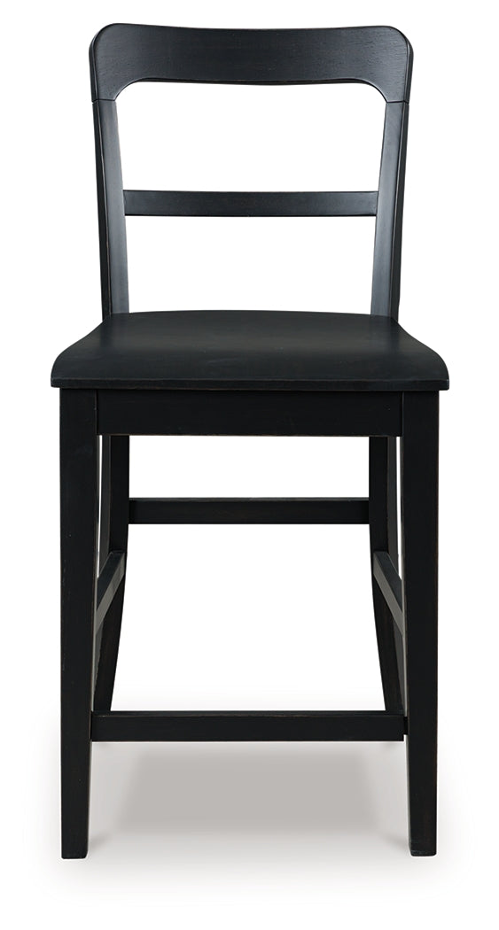 Greddinton Black Counter Height Barstool, Set of 2 - PCD824-124