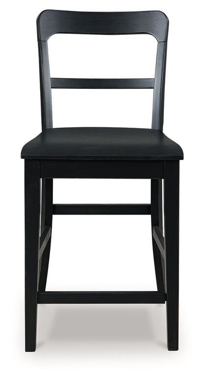 Greddinton Black Counter Height Barstool, Set of 2 - PCD824-124