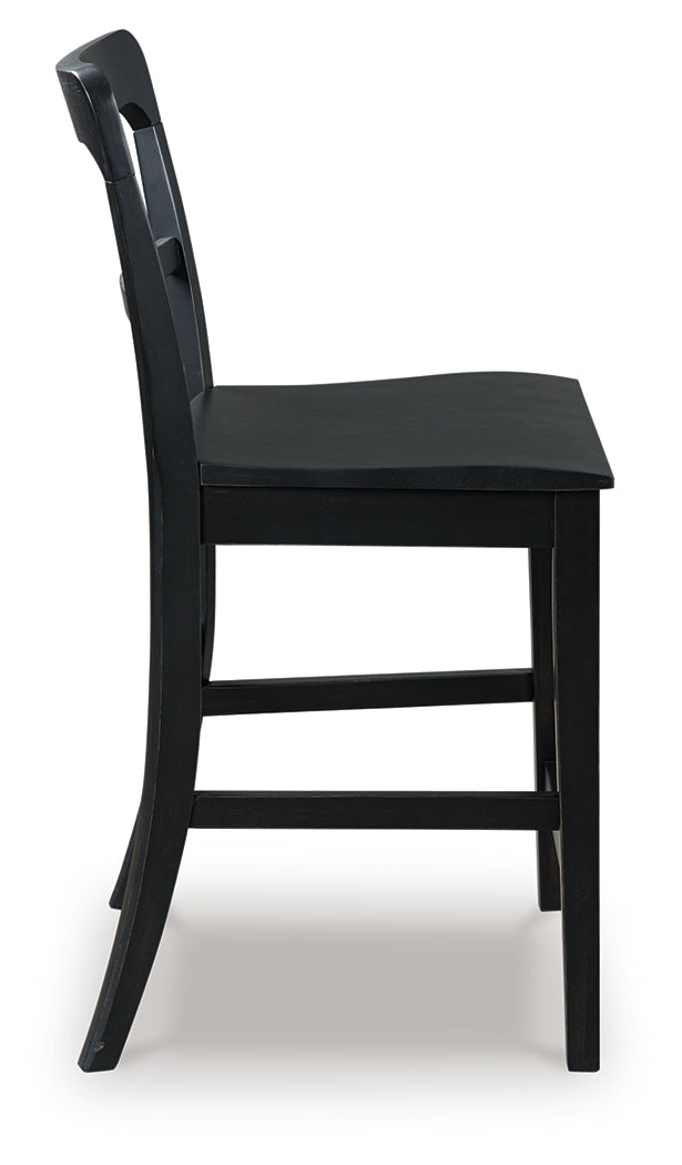 Greddinton Black Counter Height Barstool, Set of 2 - PCD824-124
