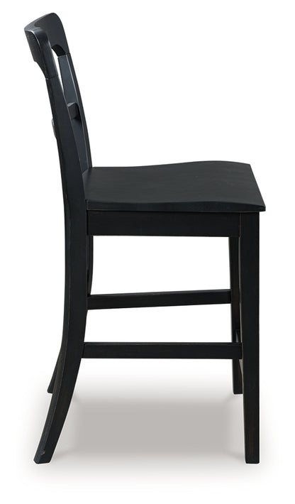 Greddinton Black Counter Height Barstool, Set of 2 - PCD824-124