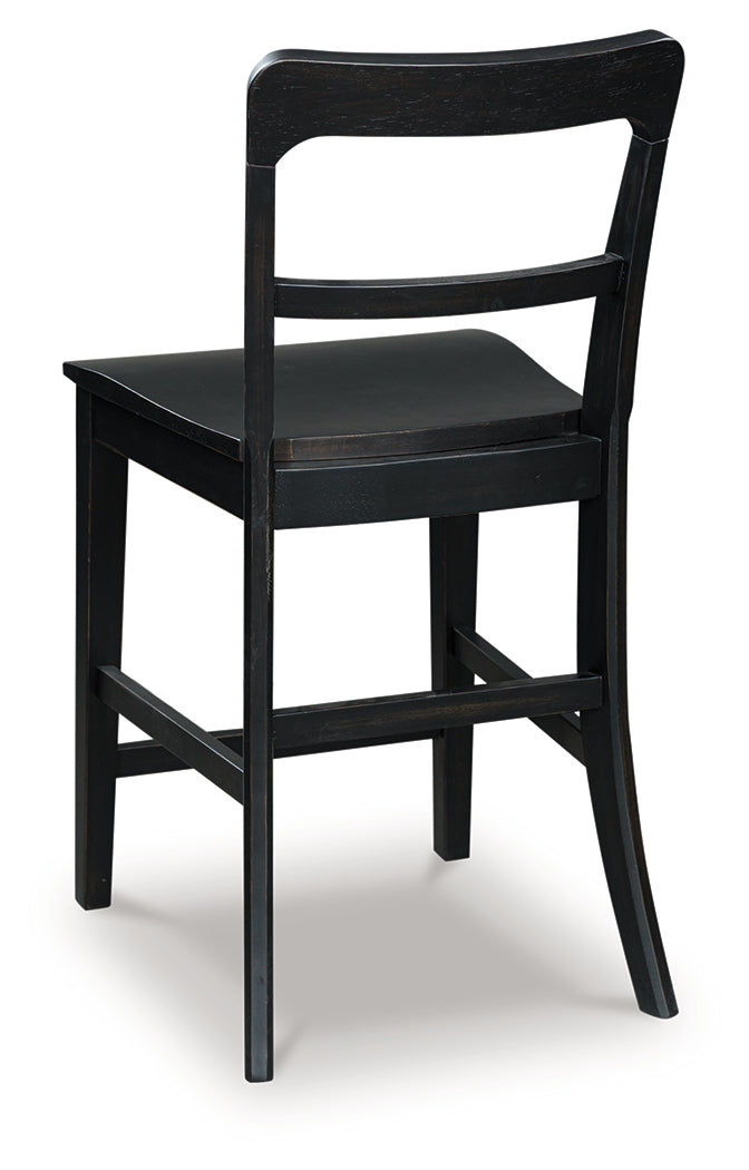 Greddinton Black Counter Height Barstool, Set of 2 - PCD824-124