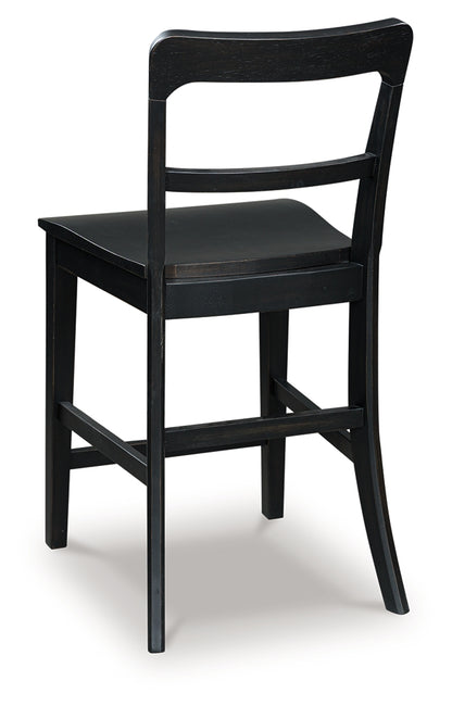 Greddinton Black Counter Height Barstool, Set of 2 - PCD824-124