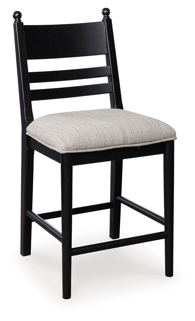 Greddinton Black Counter Height Barstool, Set of 2 - PCD824-724