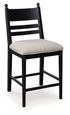 Greddinton Black Counter Height Barstool, Set of 2 - PCD824-724