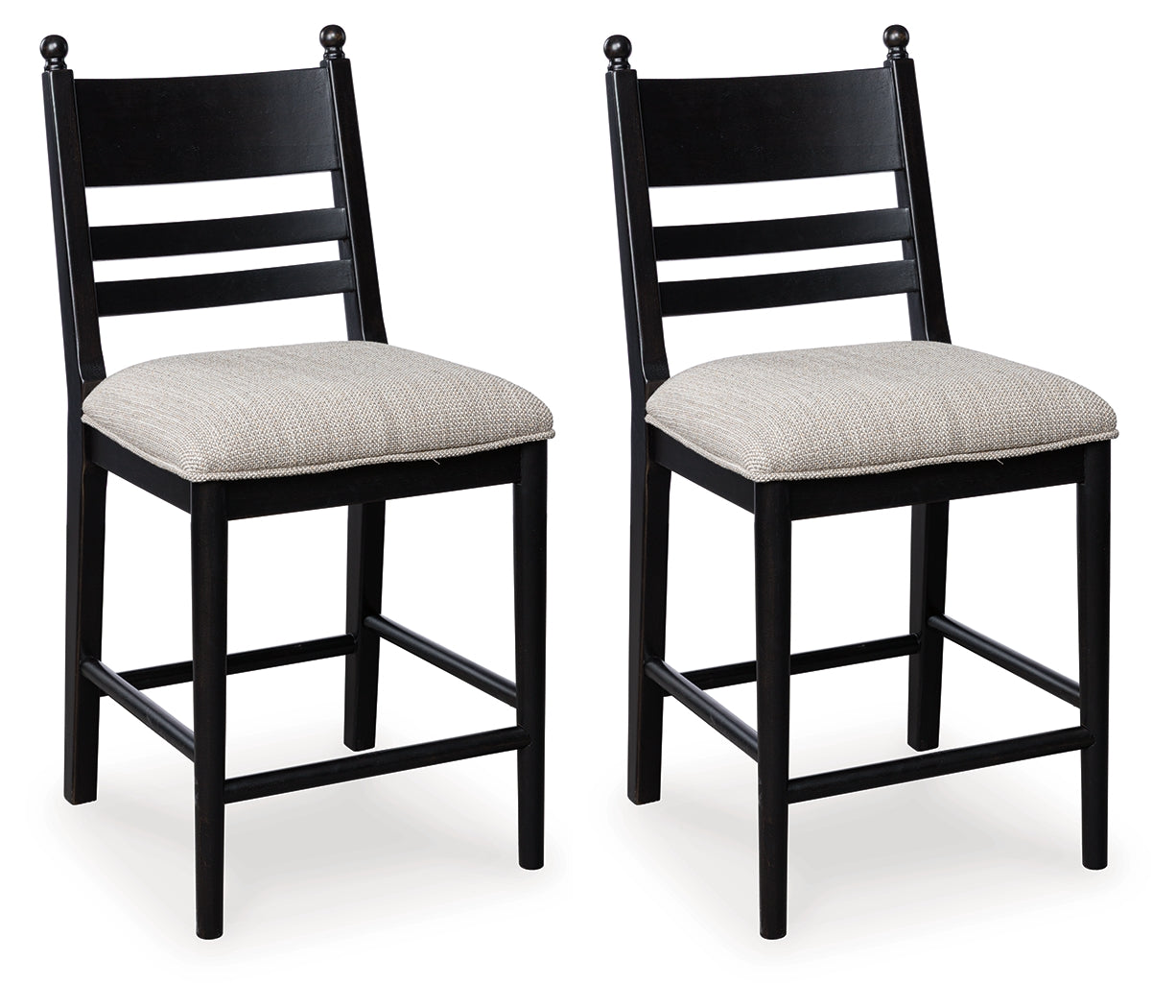 Greddinton Black Counter Height Barstool, Set of 2 - PCD824-724