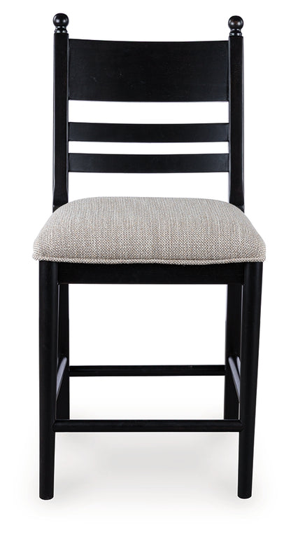Greddinton Black Counter Height Barstool, Set of 2 - PCD824-724
