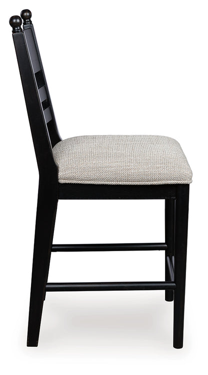 Greddinton Black Counter Height Barstool, Set of 2 - PCD824-724