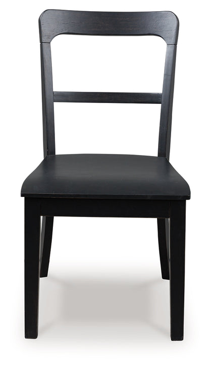 Greddinton Black Dining Chair, Set of 2 - PCD824-01
