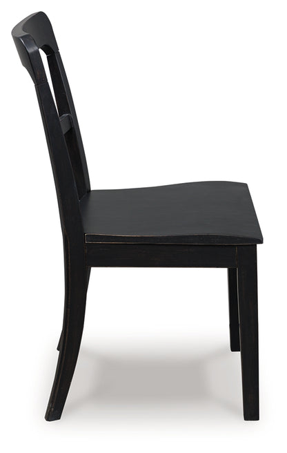 Greddinton Black Dining Chair, Set of 2 - PCD824-01