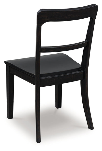 Greddinton Black Dining Chair, Set of 2 - PCD824-01