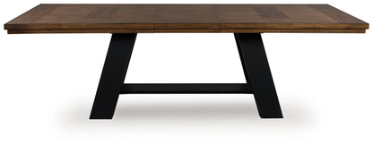 Greddinton Brown/Black Dining Extension Table - PCD824D11
