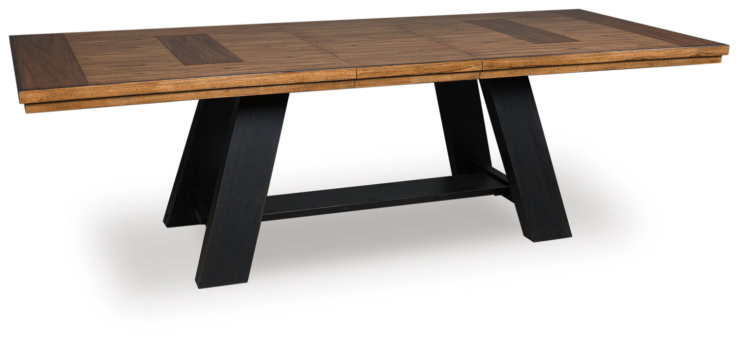 Greddinton Brown/Black Dining Extension Table - PCD824D11