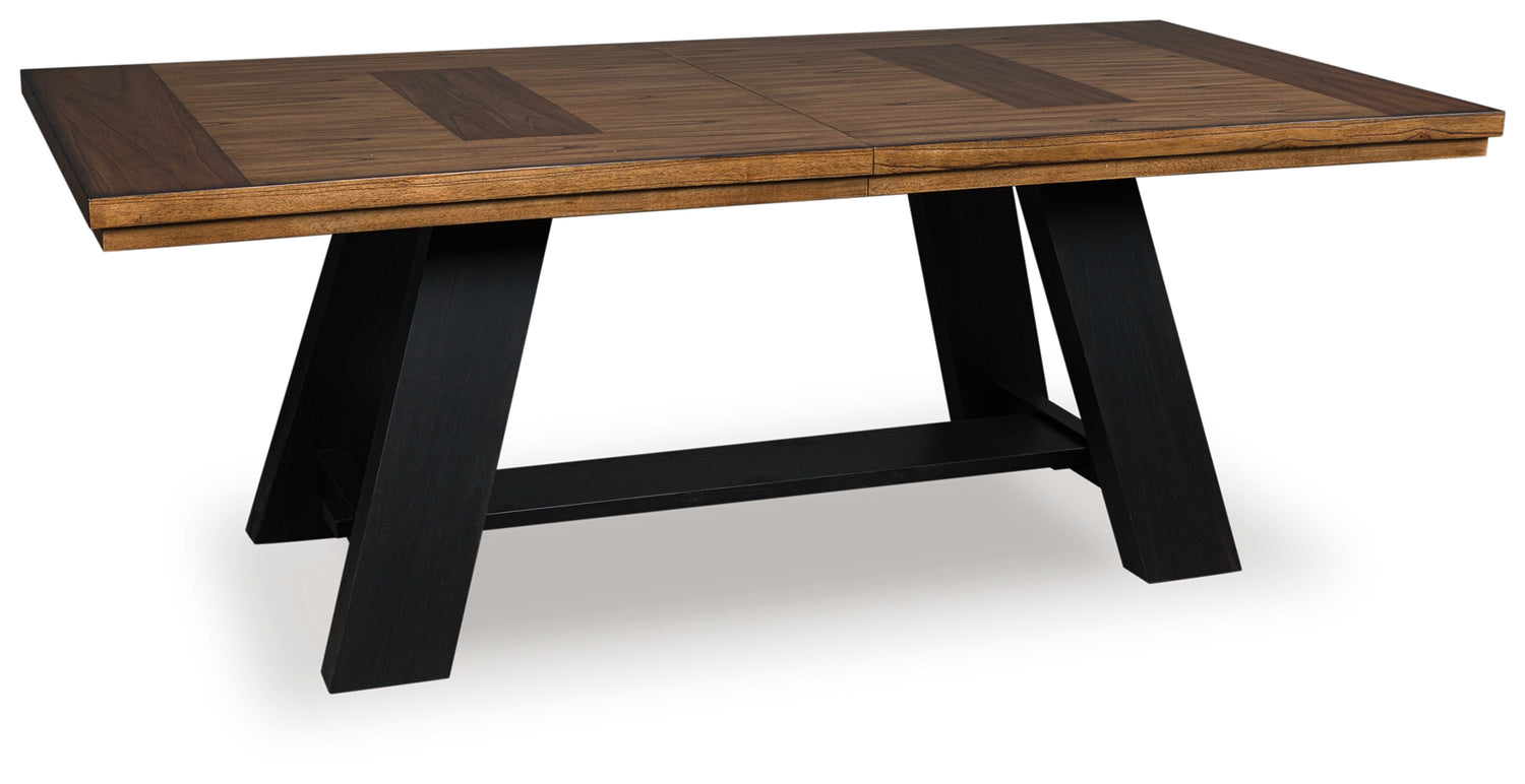 Greddinton Brown/Black Dining Extension Table - PCD824D11
