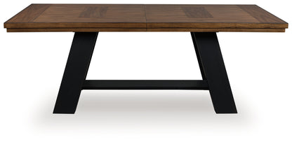 Greddinton Brown/Black Dining Extension Table - PCD824D11