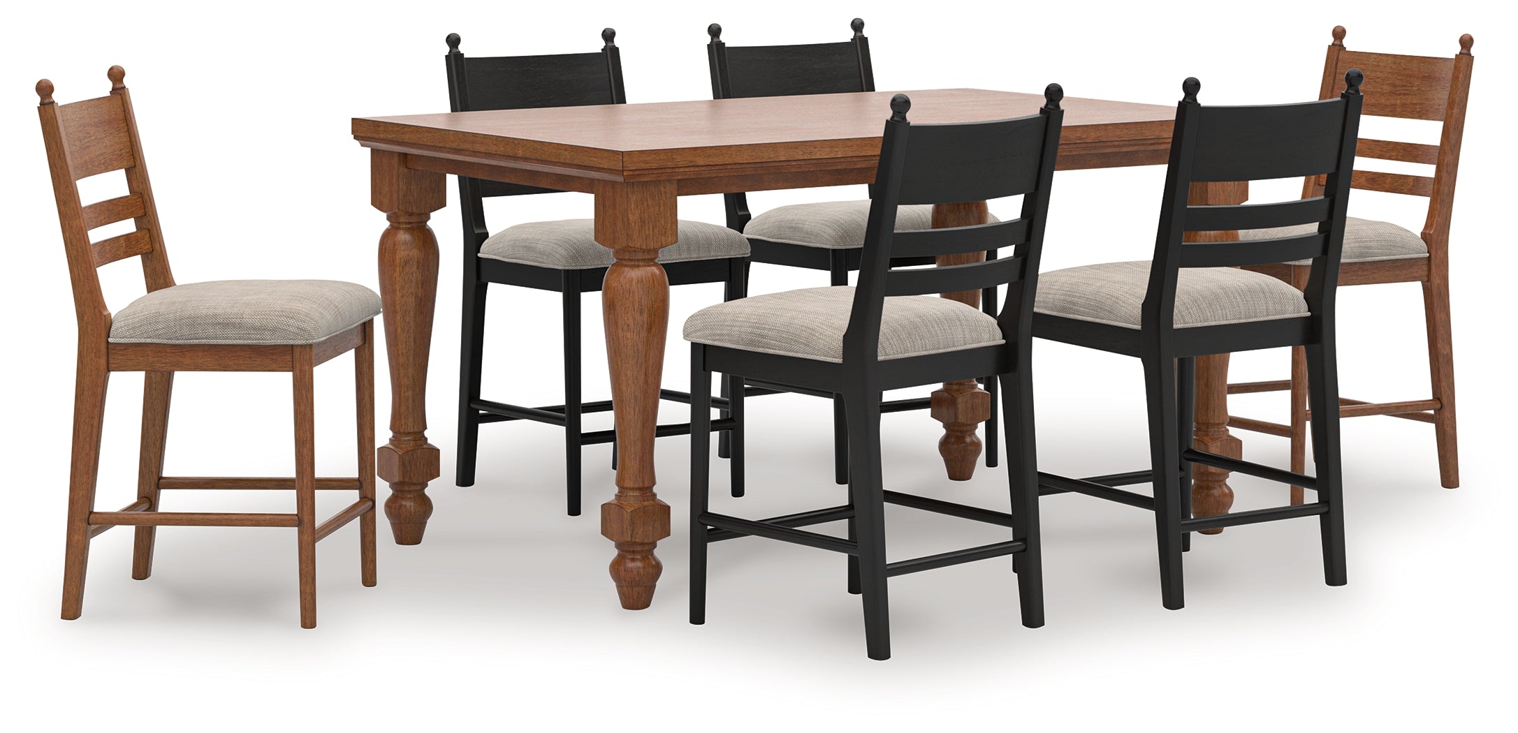 Greddinton Counter Height Dining Table and 6 Barstools - PCD824D15