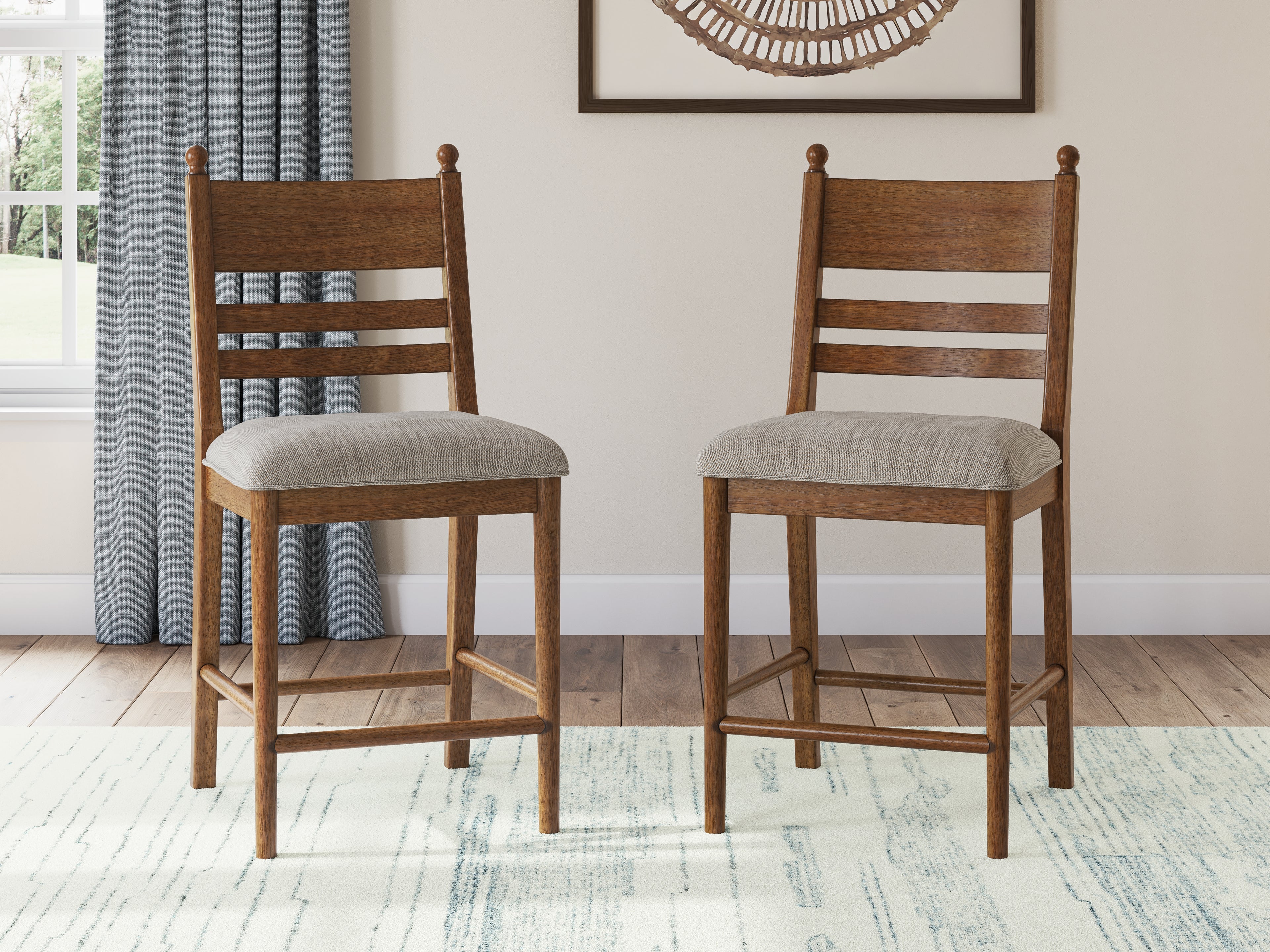 Greddinton Counter Height Dining Table and 6 Barstools - PCD824D20