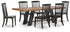 Greddinton Dining Table and 6 Chairs in Brown/Black from Ashley - Luna Furniture