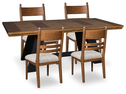 Greddinton Extension Dining Table and 4 Chairs - PCD824D7