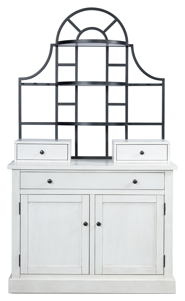 Greddinton White/Brown Bakers Rack - PCD824D1