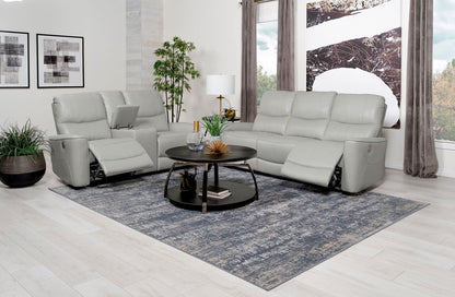 Greenfield Ivory 2-Piece Upholstered Power Reclining Sofa Set from Coaster - Luna Furniture