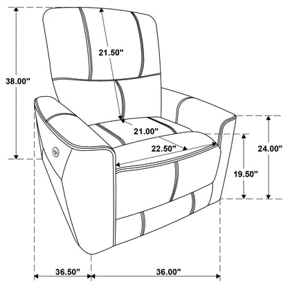 Greenfield Ivory 3-Piece Upholstered Power Reclining Sofa Set from Coaster - Luna Furniture
