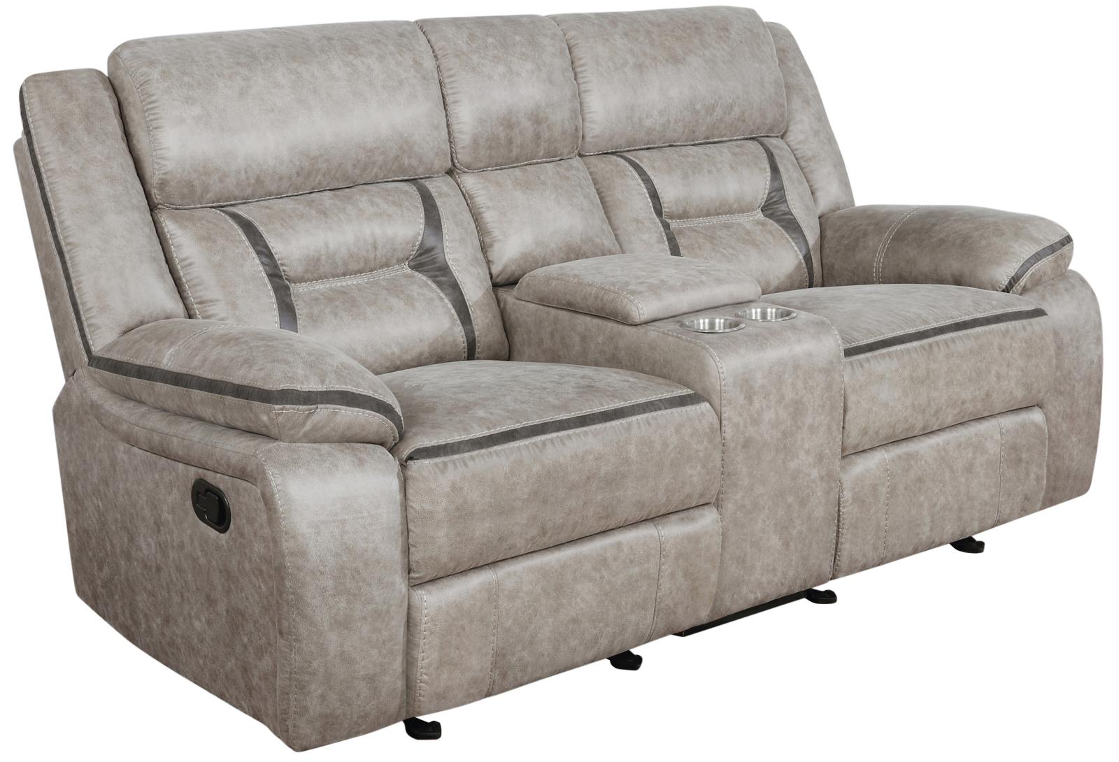 Greer Taupe Upholstered 3-Piece Tufted Living Room Set from Coaster - Luna Furniture