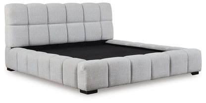 Grendusk Light Gray California King Upholstered Bed - PCB584B3