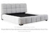 Grendusk Light Gray King/California King Upholstered Headboard/Footboard/Bunkie Board - PCB584-82