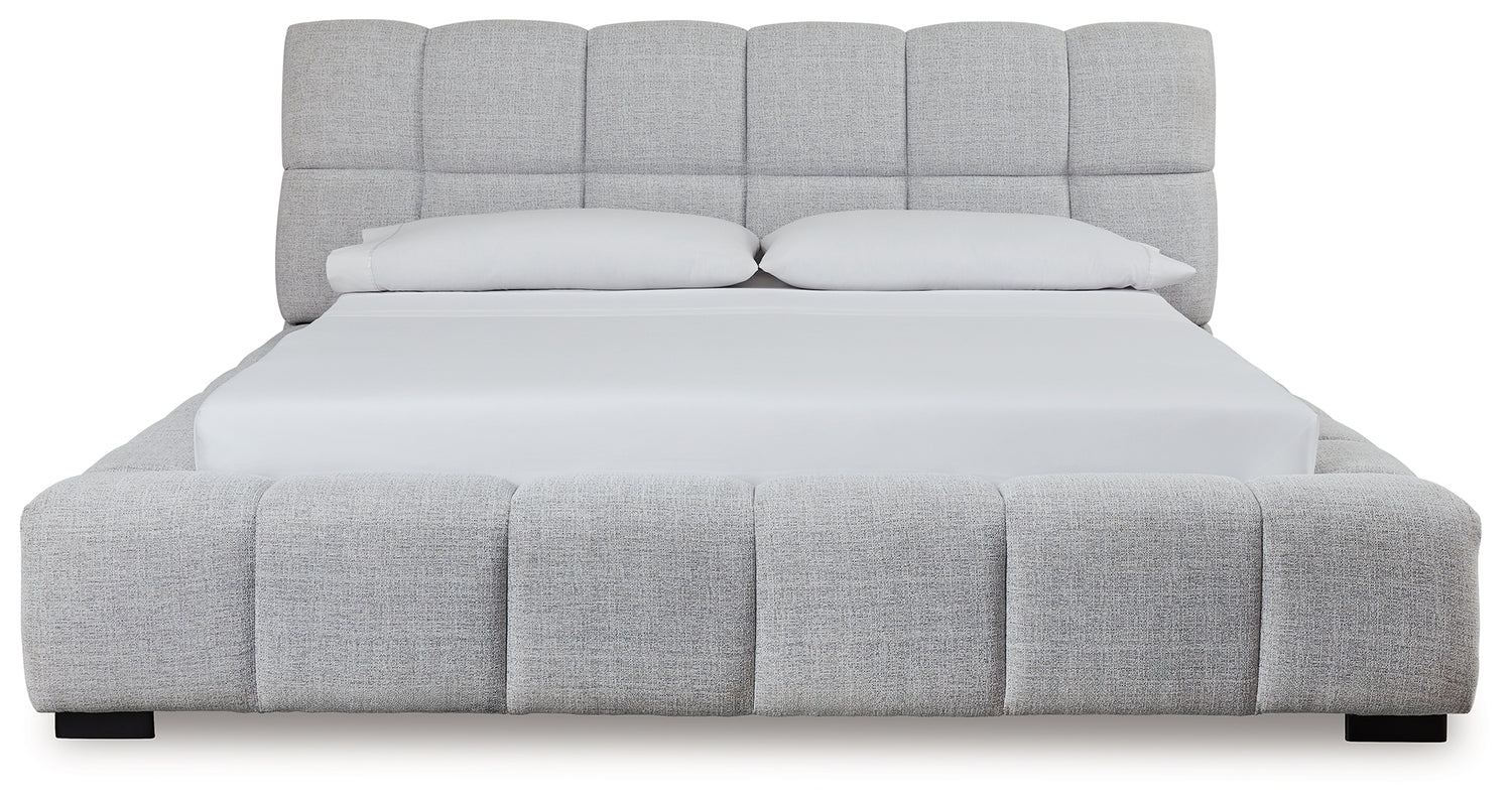Grendusk Light Gray King Upholstered Bed - PCB584B2
