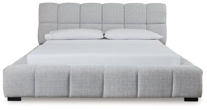 Grendusk Light Gray King Upholstered Bed - PCB584B2