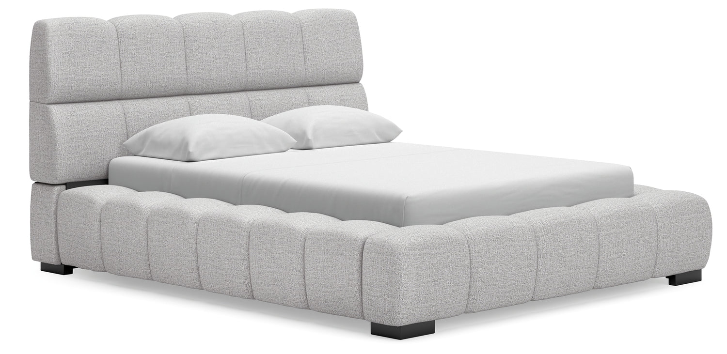 Grendusk Light Gray Queen Upholstered Bed - PCB584B1
