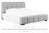 Grendusk Light Gray Queen Upholstered Headboard/Footboard/Bunkie Board - PCB584-81