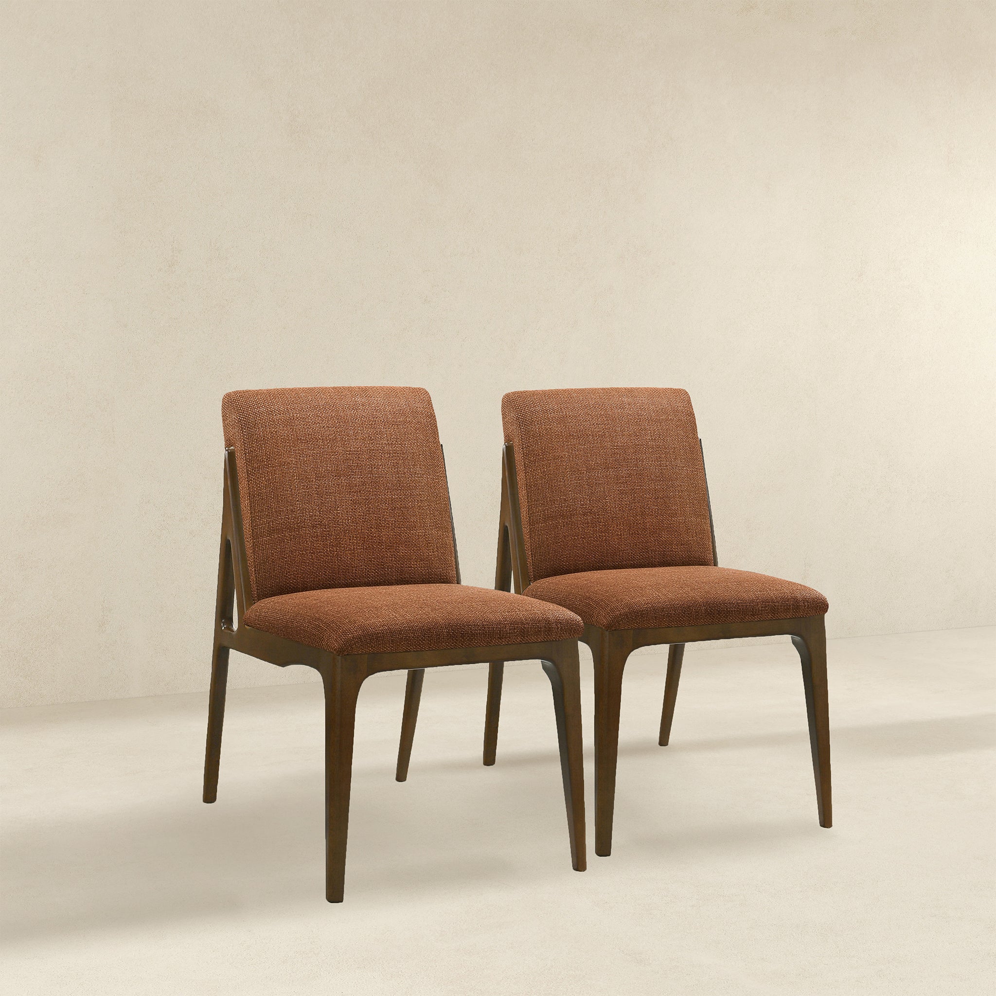 Grivelle Orange Fabric Dining Chair (Set Of 2) - DCH00402902