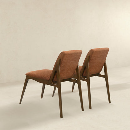 Grivelle Orange Fabric Dining Chair (Set Of 2) - DCH00402902