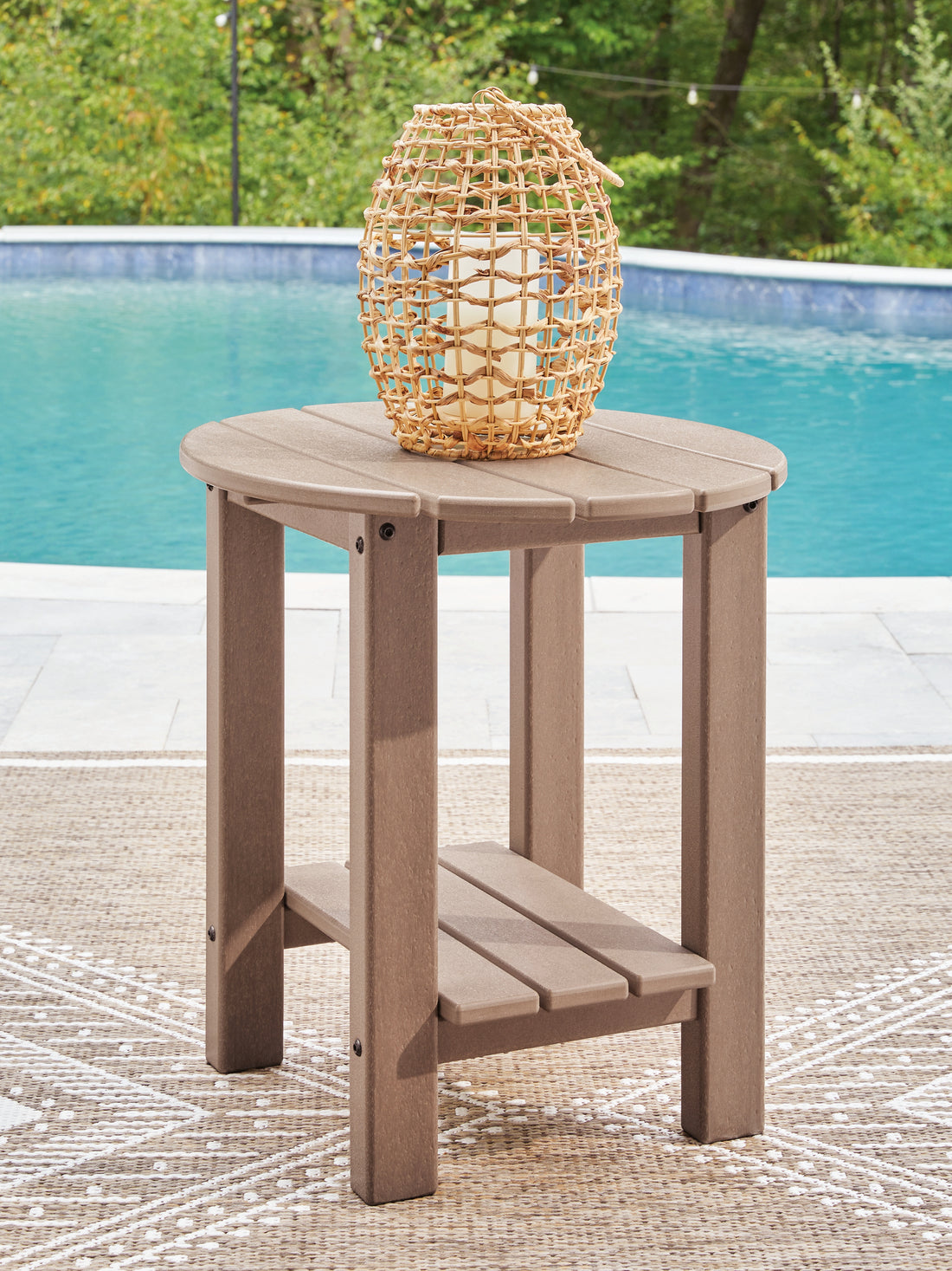 Grover Beach Driftwood Outdoor End Table - PCP422-706