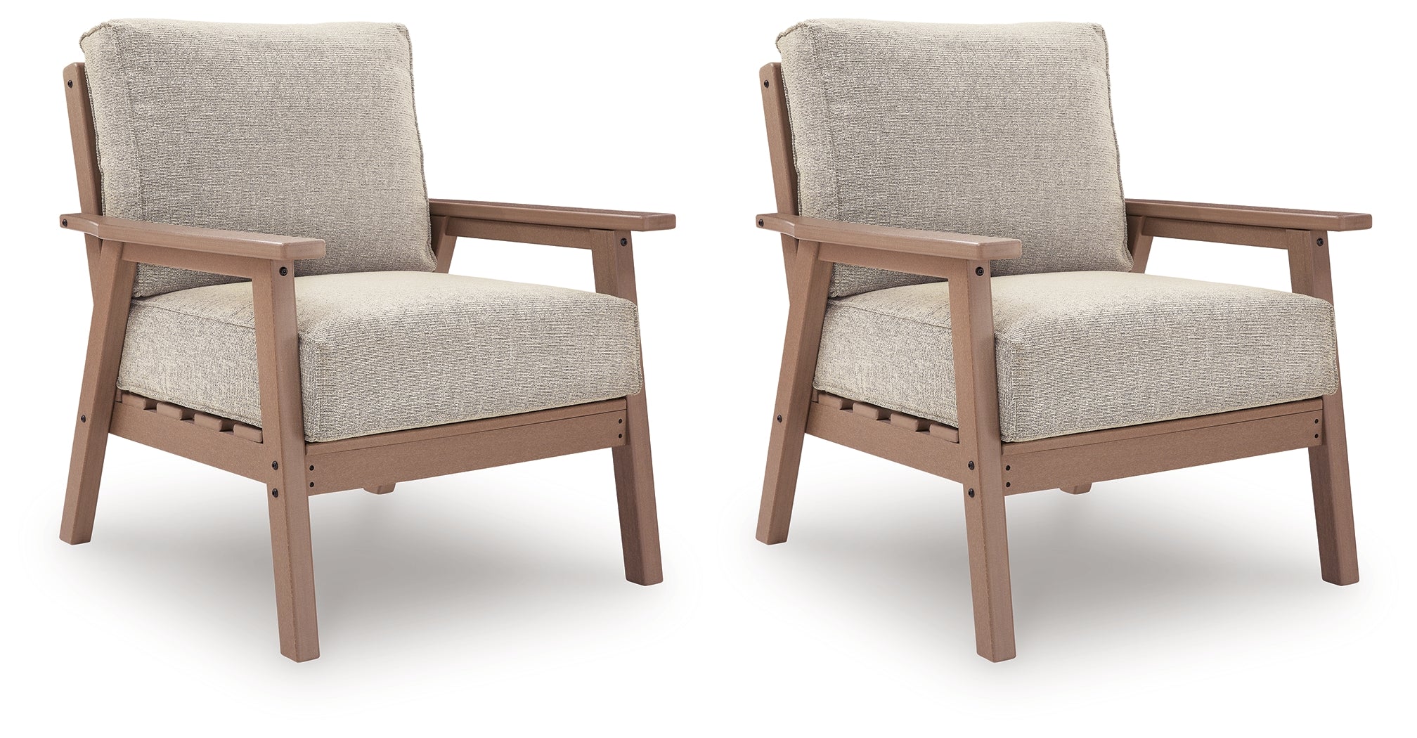 Grover Beach Driftwood Outdoor Lounge Chair with Cushion (Set of 2) - PCP422-820